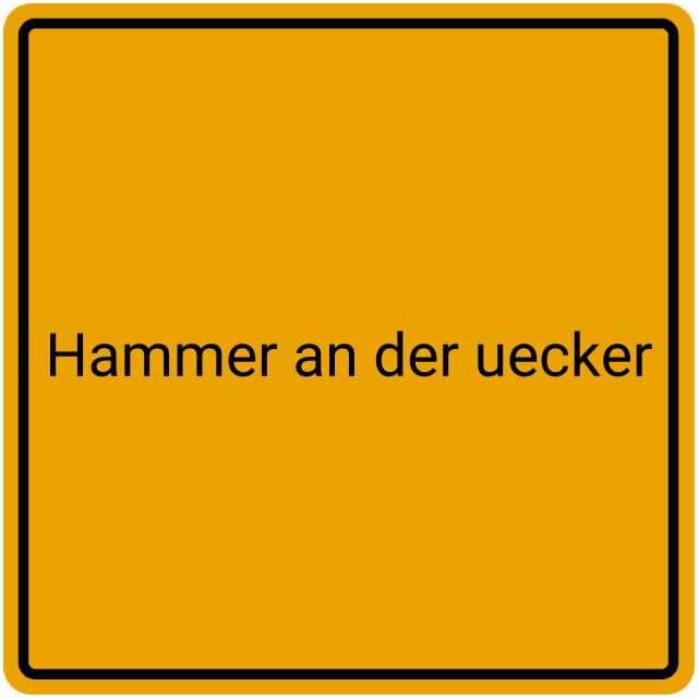 Meldebestätigung Hammer an der Uecker